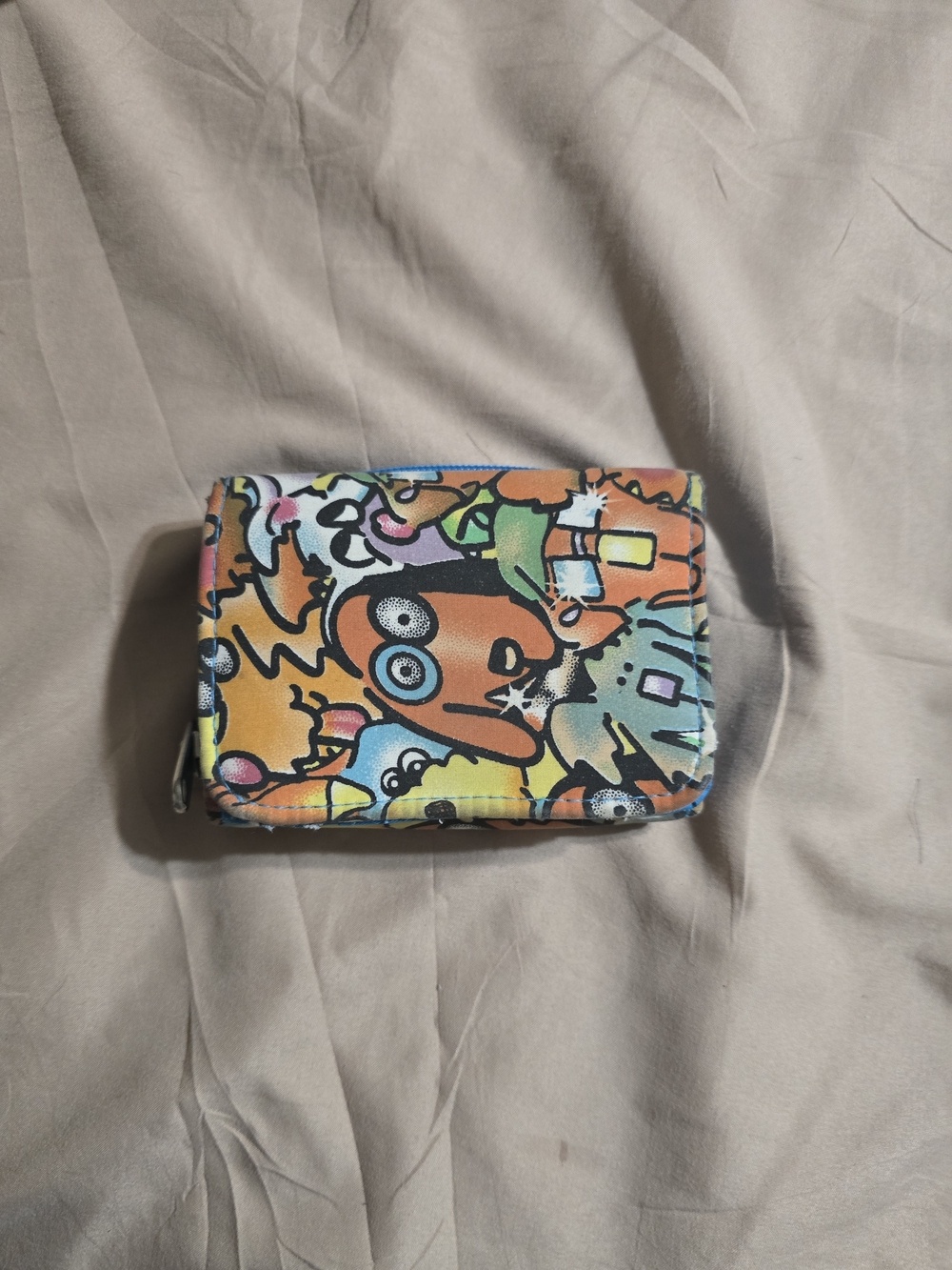 Bright Multicolor Cartoon Zip Wallet for Women